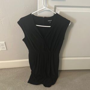Express Classic Black V-Neck Dress